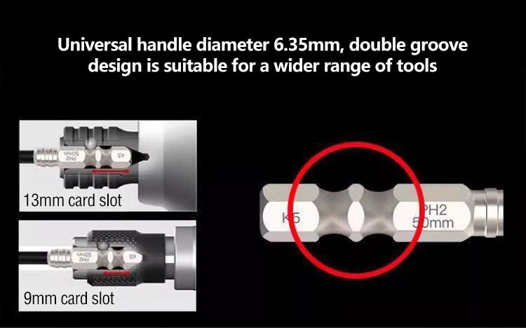 🧰⚒️ Odporna na uderzenia i antypoślizgowa końcówka wkrętaka krzyżowego, mocny magnes i supertwarde wiertło elektryczne