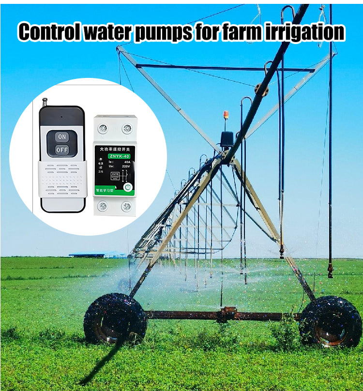 Zdalny przełącznik silnika pompy wodnej, typ szynowy, bezprzewodowy, zdalny